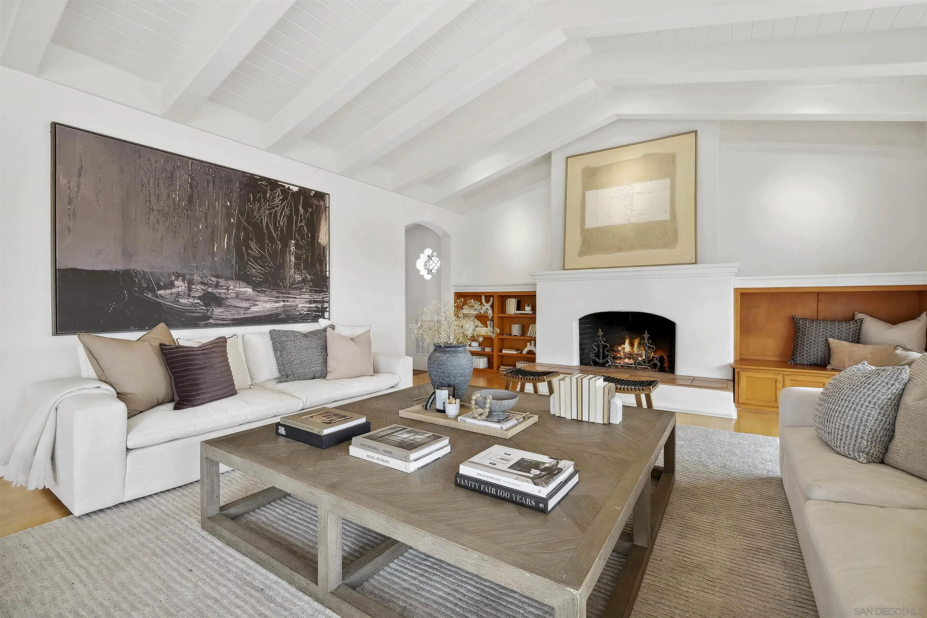 1937 Paseo Dorado La Jolla, CA 92037 - Photo 7 of 53 a living room with furniture and a fireplace