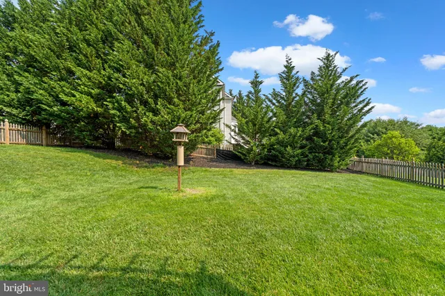 a garden view with a seating space