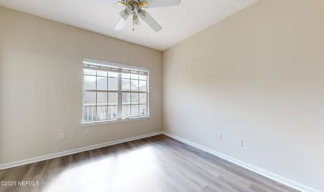 an empty room with a window