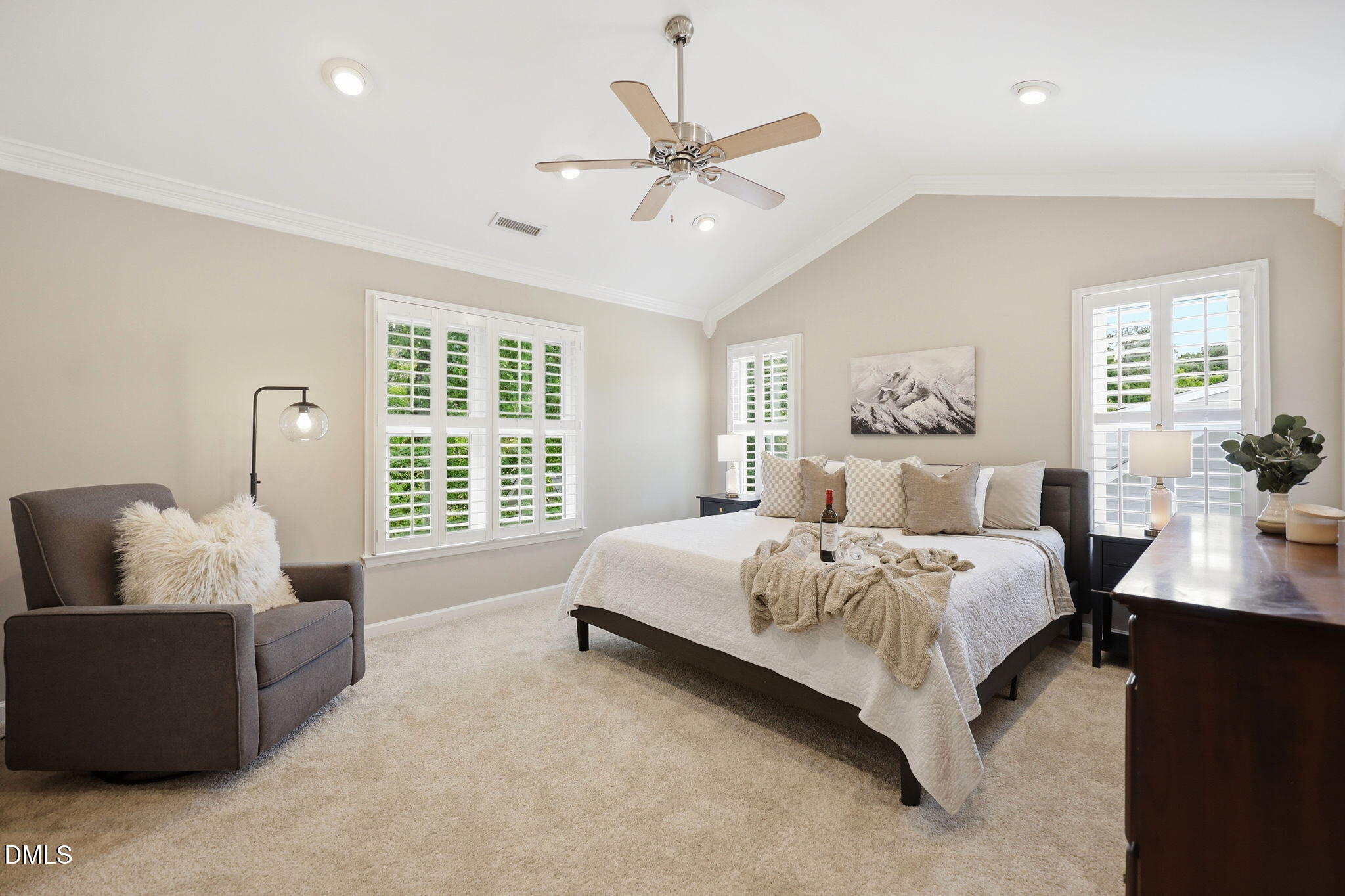 1716 Farmington Grove Drive Raleigh, NC 27614 - Photo 19 of 41 a bedroom with bed couch and window