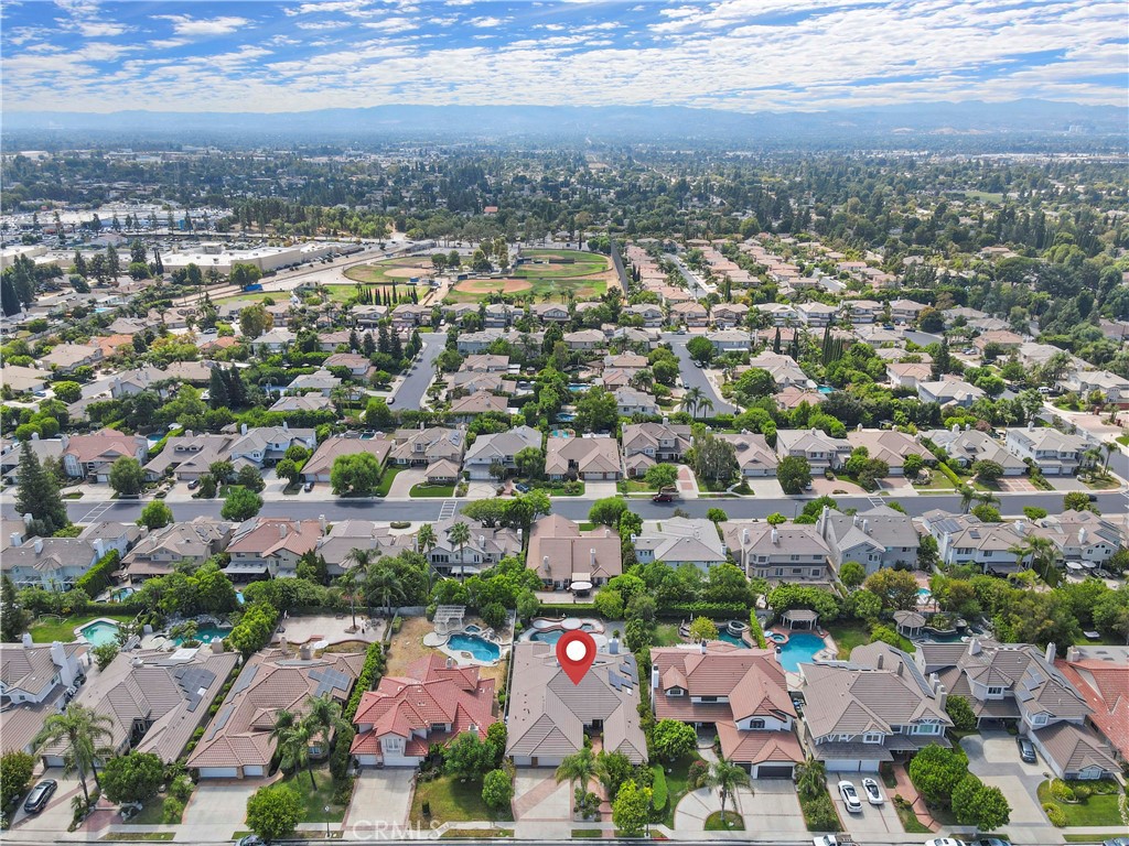 18782 Willowtree Lane Porter Ranch, CA 91326 - Photo 30 of 33 an aerial view of residential houses with city view