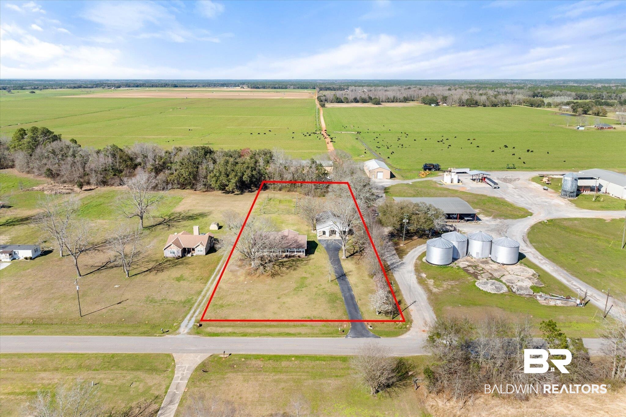 14280 Cat Deakle Road Grand Bay, AL 36541 - Photo 42 of 51 Birds eye view of property featuring a rural view