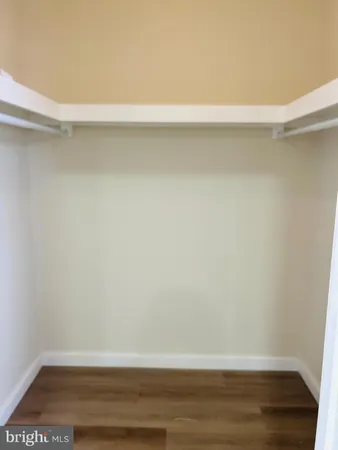 a view of small space with racks on the wall