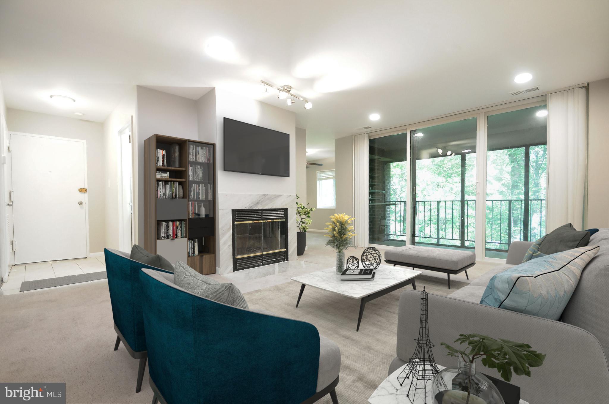 1401 Northgate Square, Unit 22C Reston, VA 20190 - Photo 14 of 71 Awesome FR w/FP and SGD walk out to Balcony