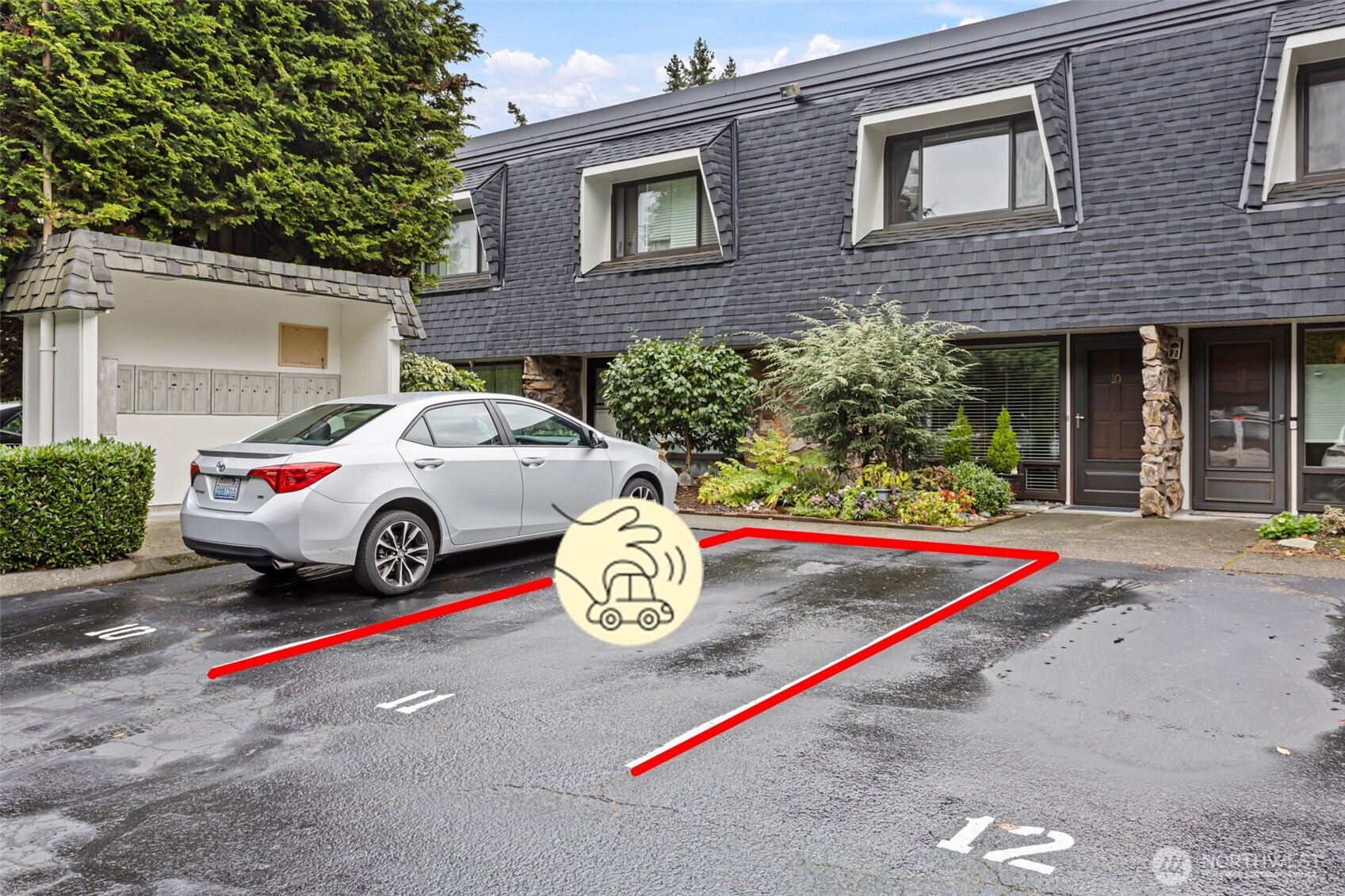 20714 76th Avenue West, Unit 11 Edmonds, WA 98026 - Photo 23 of 29 a front view of a house with a yard