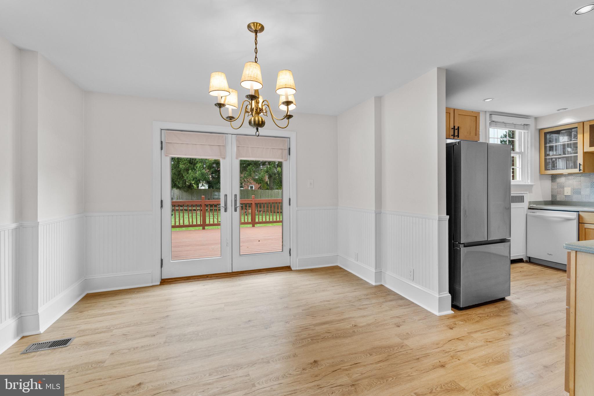 56 West Chelfield Road Glenside, PA 19038 - Photo 9 of 39 Dining Room with French Doors to deck