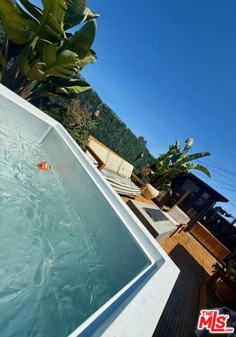 a view of a backyard with plants