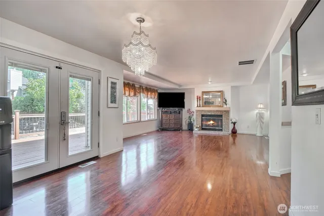 a bathroom with a sink vanity and a mirror