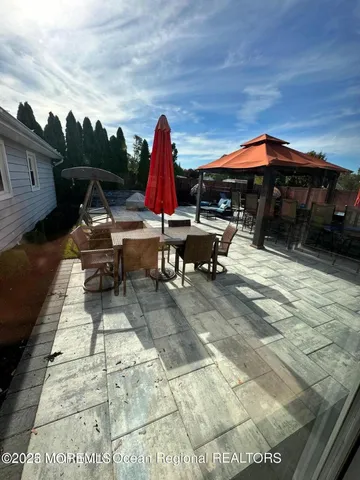 a view of outdoor space yard deck patio and outdoor kitchen