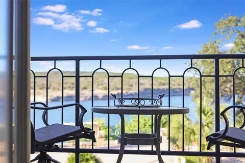 a view of a city from a balcony