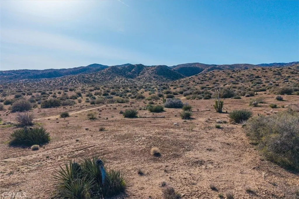 3263 Apache Pioneertown, CA 92268 - Photo 5 of 24 a view of a dry field with mountains in the background
