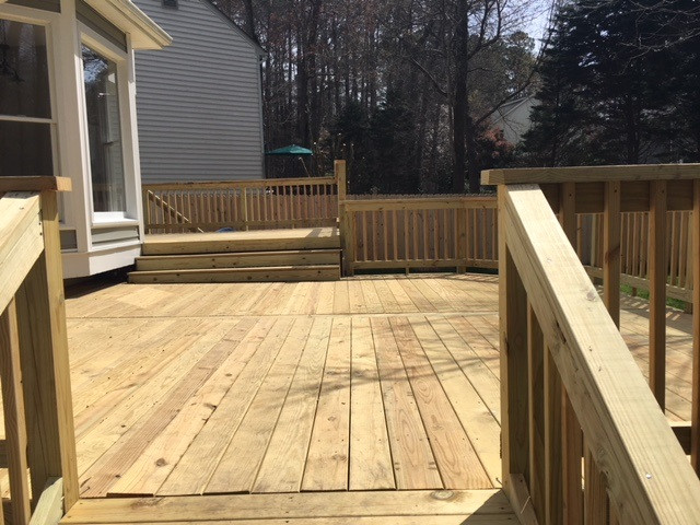 8105 Greywinds Drive Raleigh, NC 27615 - Photo 18 of 18 Huge 2 Tier Deck