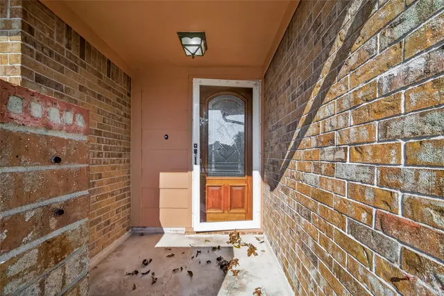 a front view of a house with a window