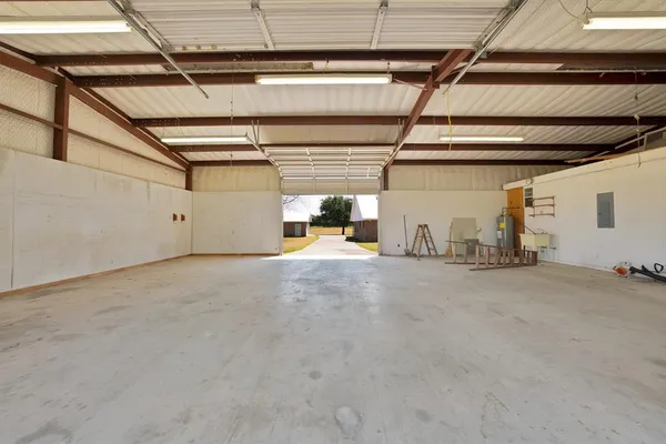a view of a garage