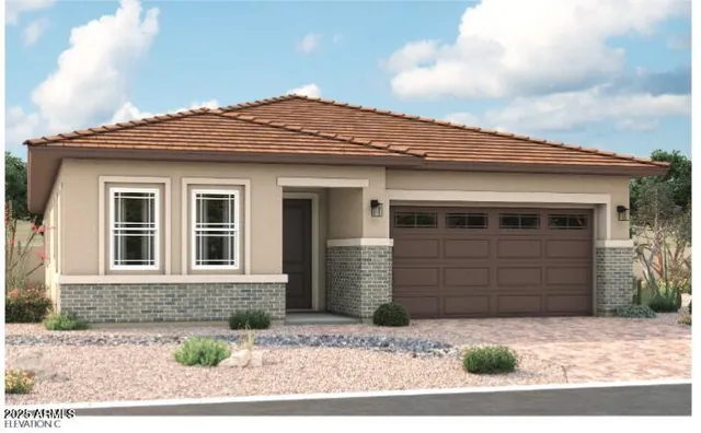 a front view of a house