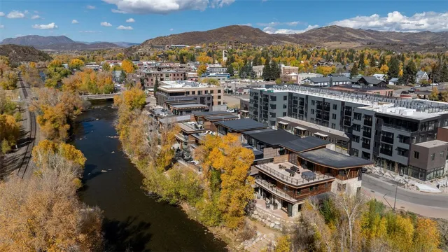 a view of city and mountain