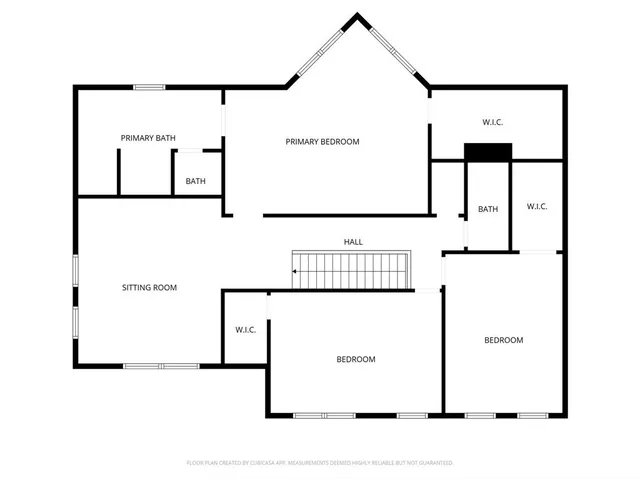 a picture of a room with a bench