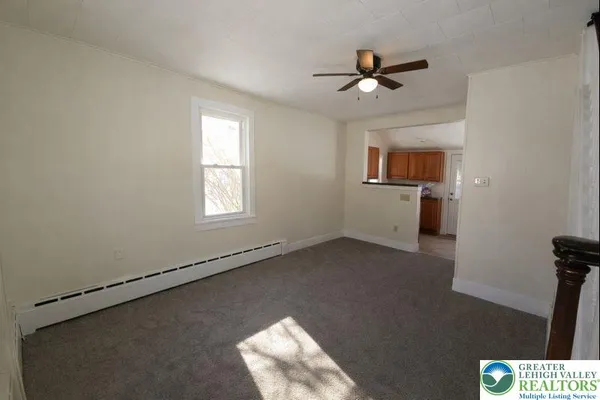 a view of livingroom and hardwood