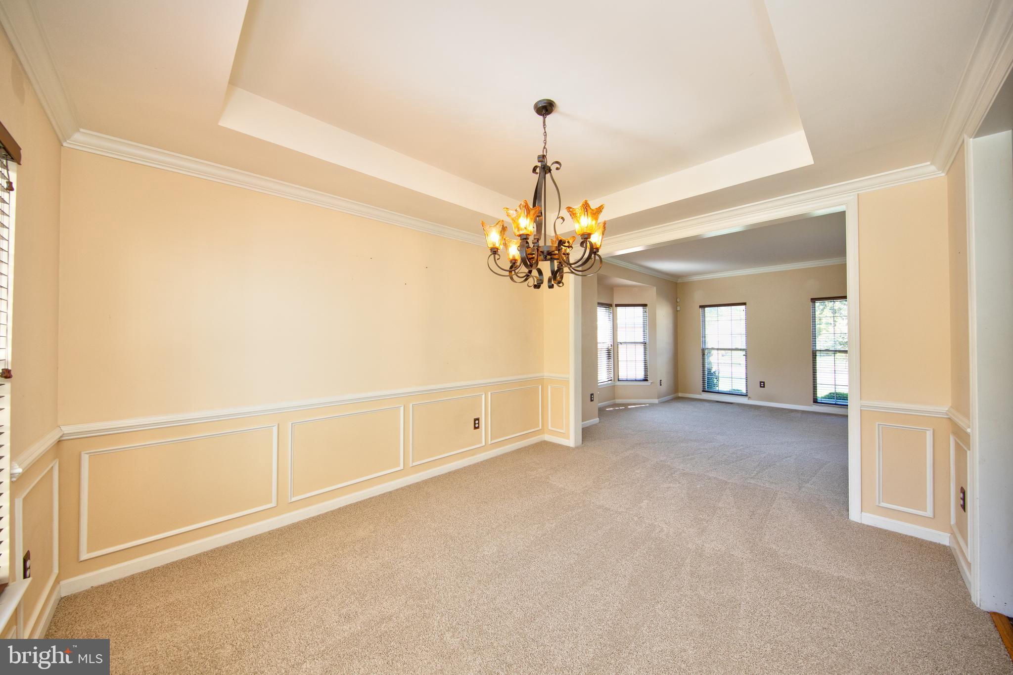 617 Hanna Road Bel Air, MD 21014 - Photo 14 of 31 Tray Ceiling and interesting Chandelier