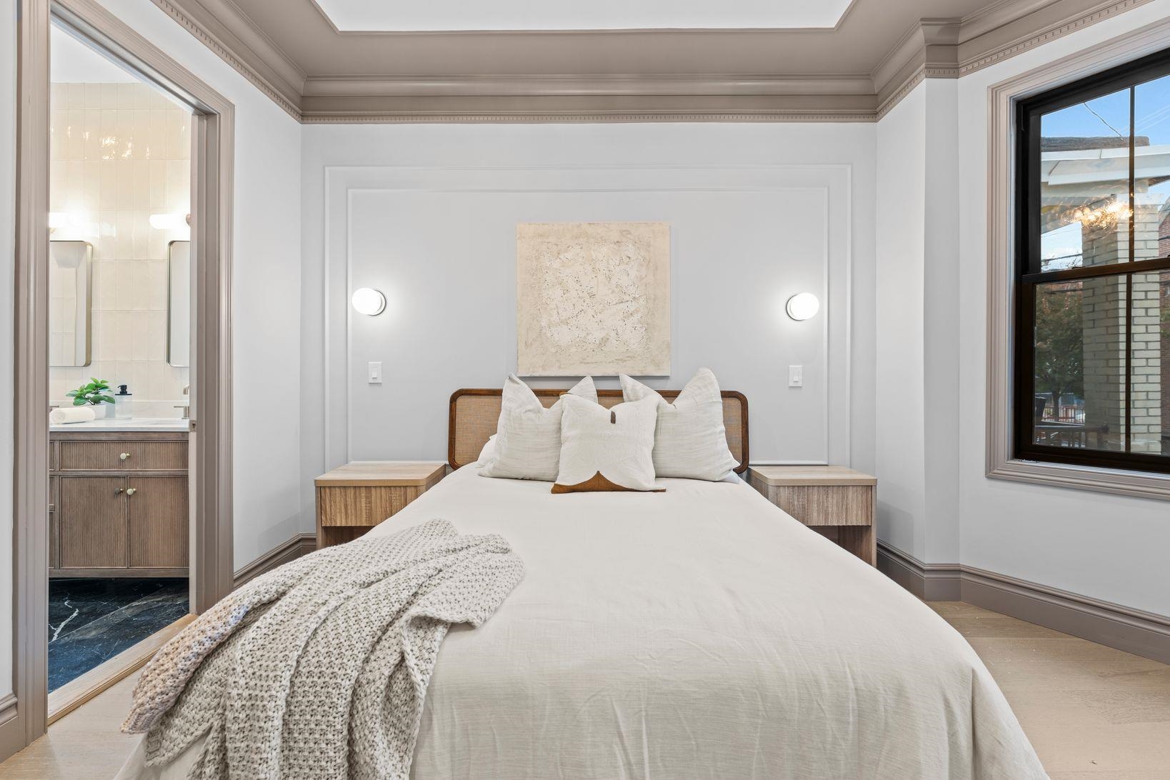 83 Liberty Place, Unit 1 Weehawken, NJ 07086 - Photo 18 of 39 a bedroom with a bed and a window