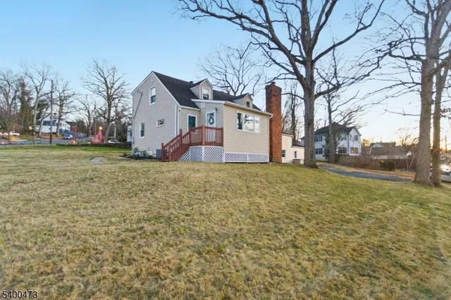 a house view with yard in front of it