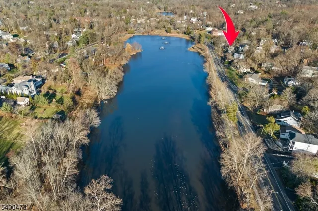 a view of a lake with a mountain