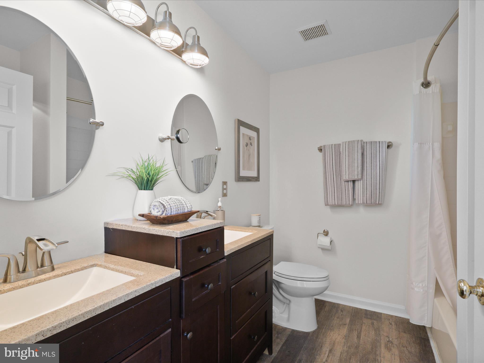 25449 Morse Drive Chantilly, VA 20152 - Photo 16 of 46 a bathroom with a toilet a sink and a mirror