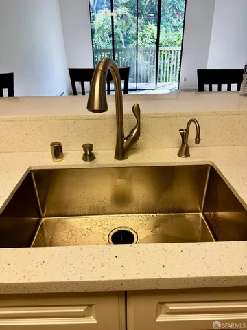 a close view of sink and tap