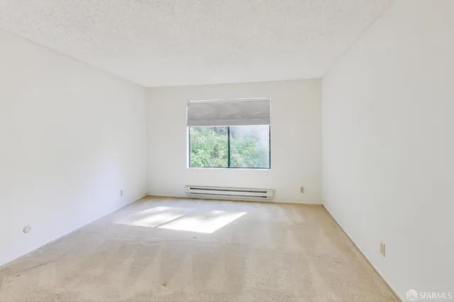 an empty room with a window