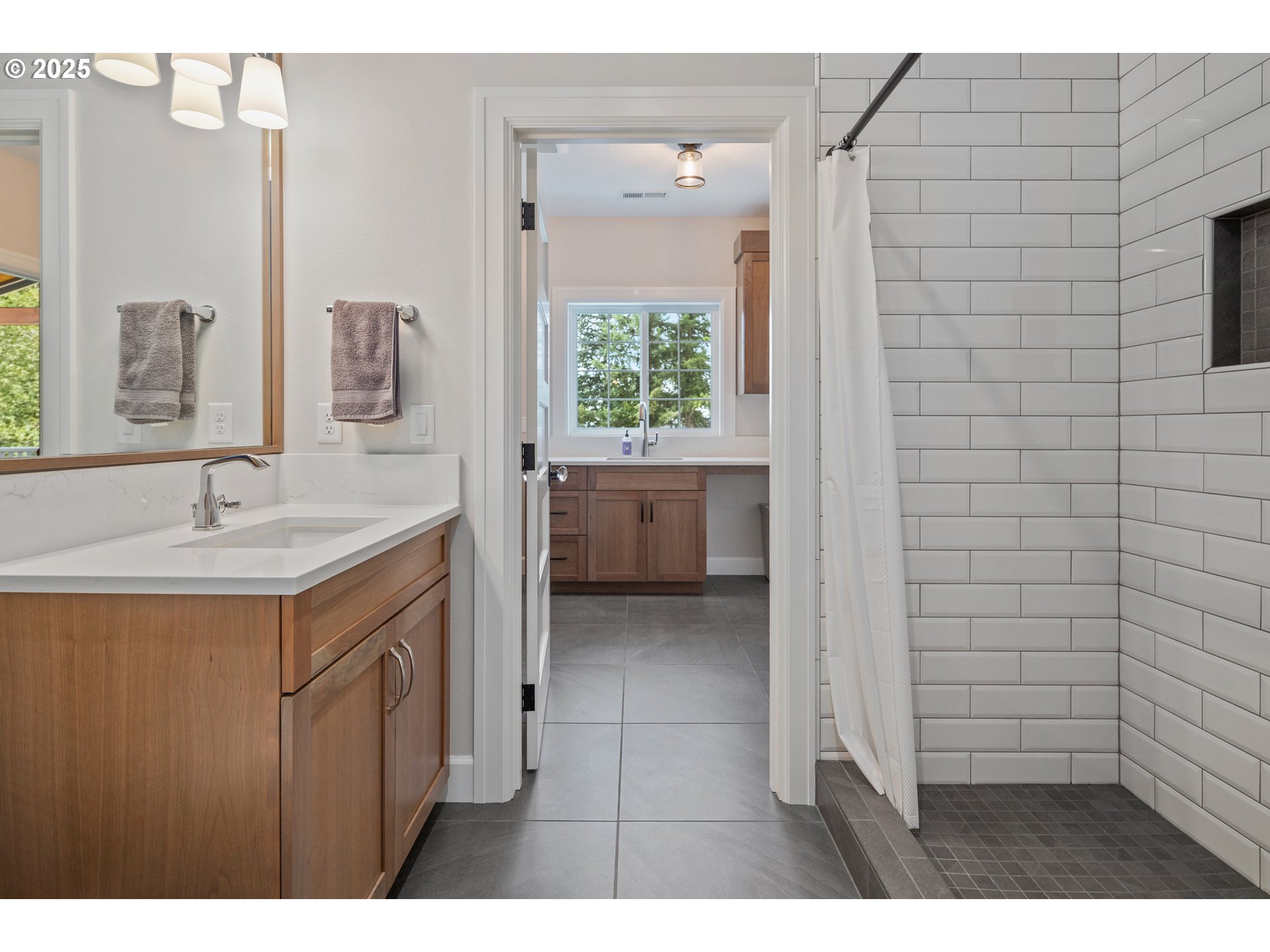 451 South Wilda Road West Linn, OR 97068 - Photo 26 of 47 a bathroom with a sink and a mirror