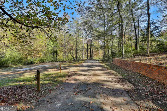 a backyard of a house with lots of green space