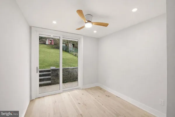 an empty room with a window