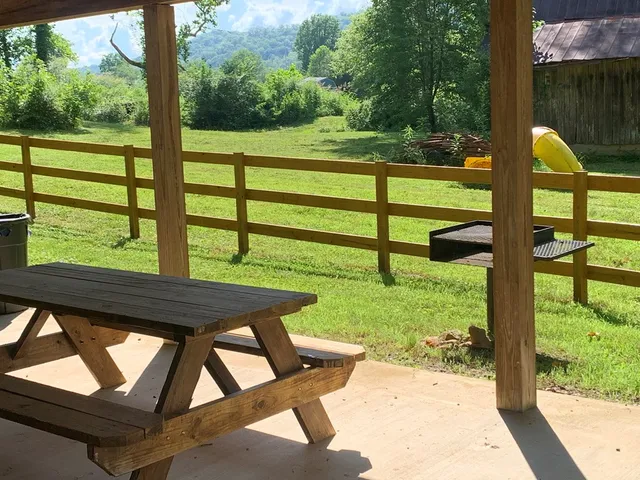 a view of a two chairs in the deck