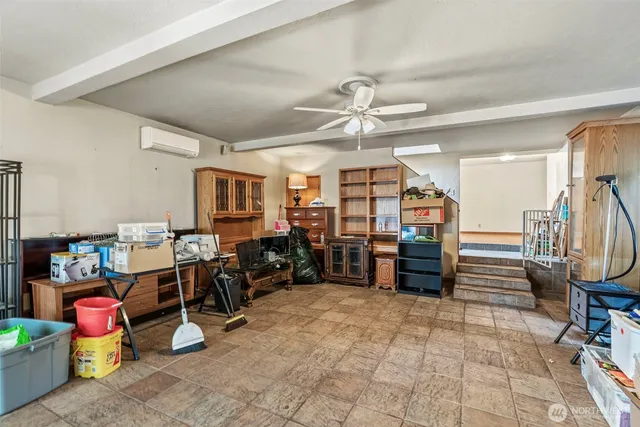 a living room filled with furniture