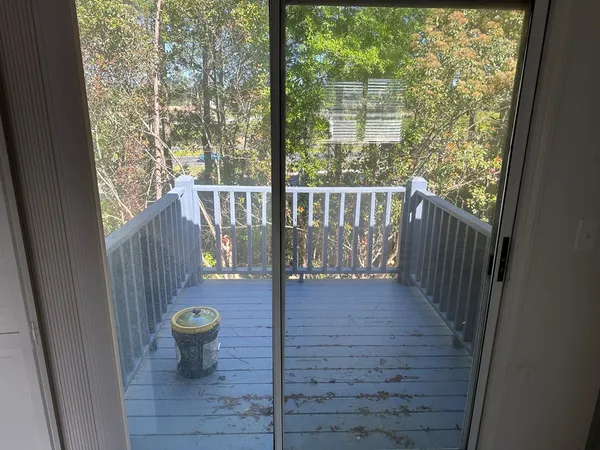 a view of wooden floor and chair
