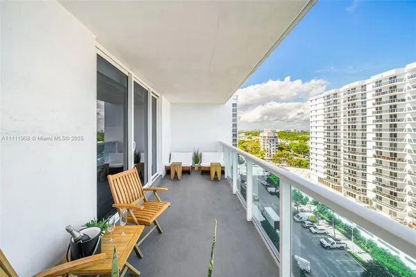 a view of balcony with couch