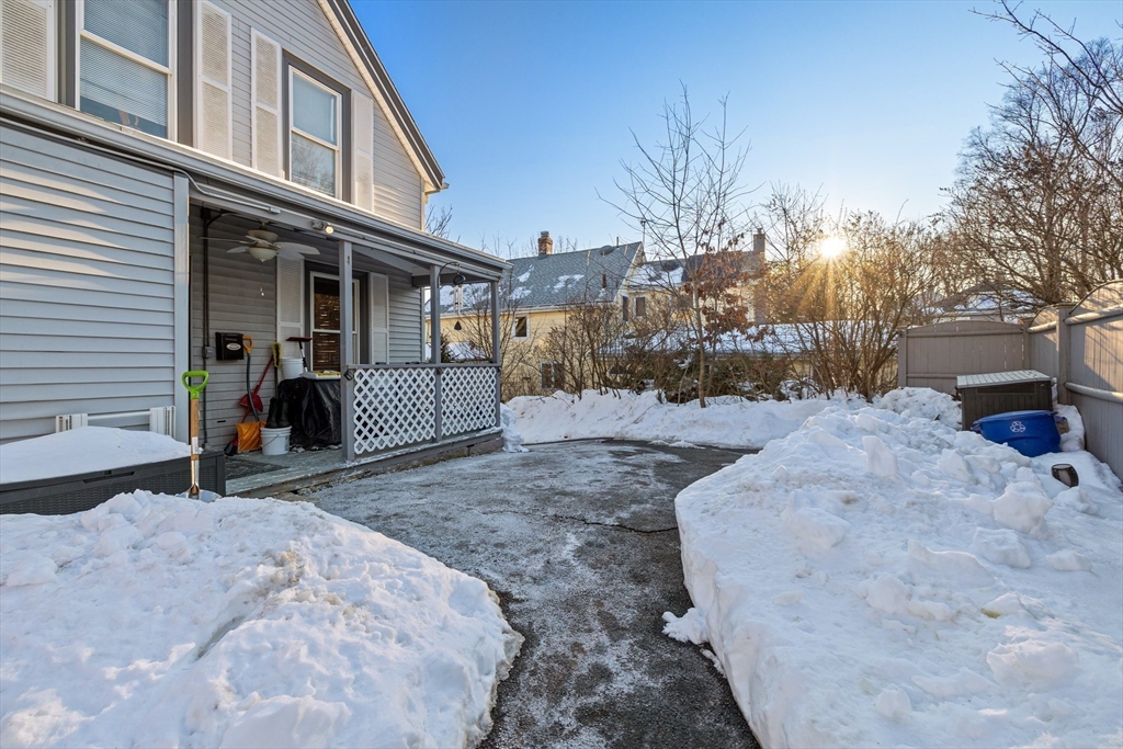 7 Adams Avenue Saugus, MA 01906 - Photo 37 of 38 a view of a house with a snow in the yard