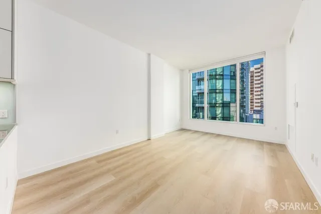 an empty room with window