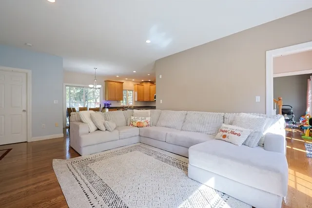 a living room with furniture and a couch