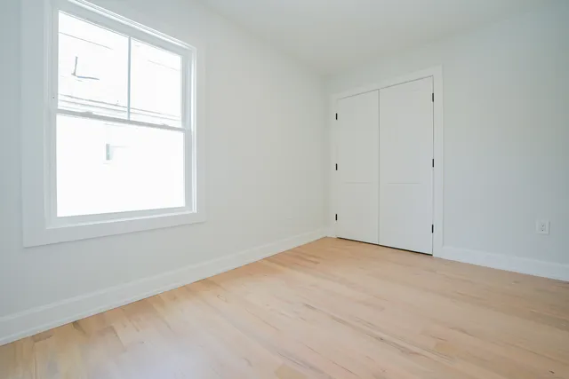 an empty room with a window