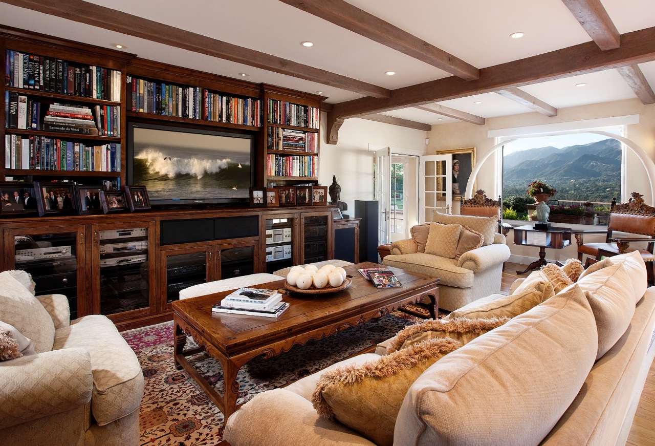 361 Ortega Ridge Road Santa Barbara, CA 93108 - Photo 6 of 11 a living room with furniture and a flat screen tv