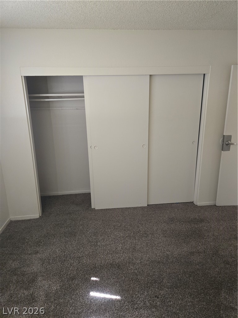 1388 East Desert Inn Road, Unit 2 Las Vegas, NV 89169 - Photo 9 of 23 This closet features practical sliding doors and soft carpeting, offering efficient storage within a comfortable setting.