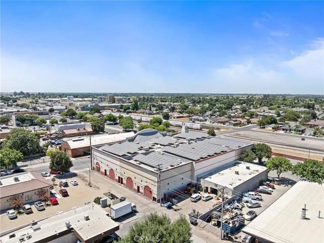 an aerial view of a city
