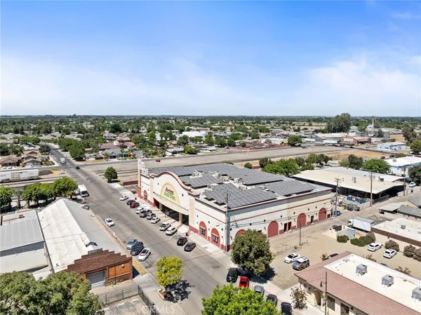 an aerial view of a city