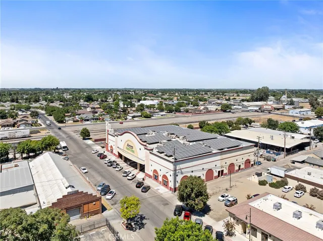 an aerial view of a city