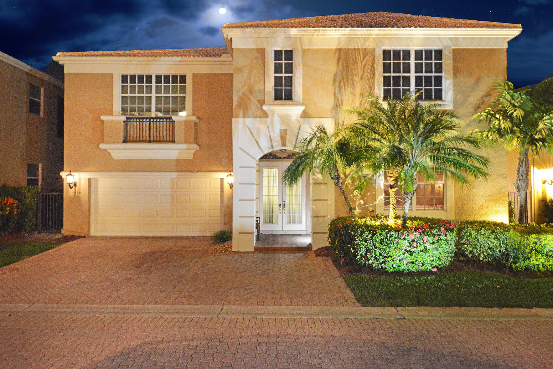 4259 Northwest 64th Lane Boca Raton, FL 33496 - Photo 1 of 29 Front Elevation Night