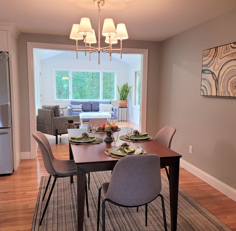 54 Summer Street North Andover, MA 01845 - Photo 10 of 25 a view of a dining room with furniture window and wooden floor