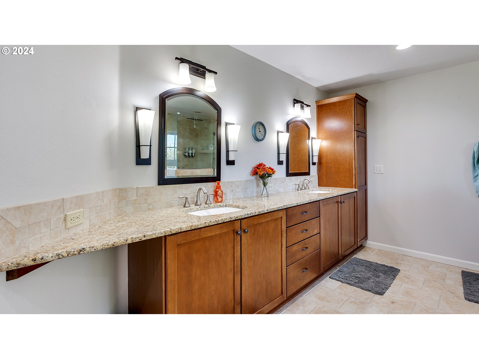 42142 Southeast Trubel Road Sandy, OR 97055 - Photo 18 of 48 a bathroom with a sink double vanity and a mirror