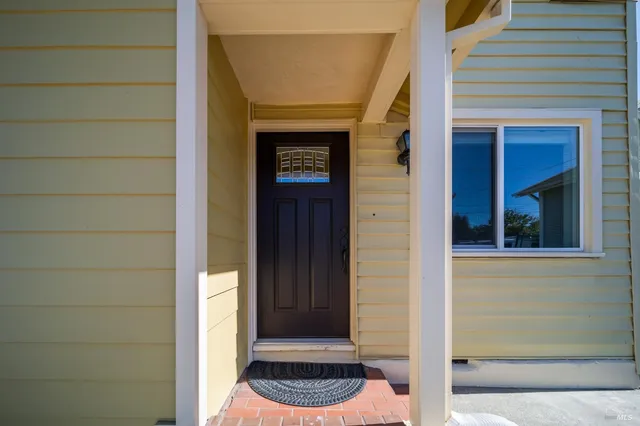 a front view of a house