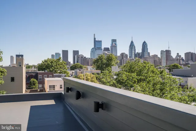 a view of a city from a balcony